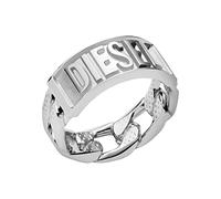 Diesel Anillos de acero inoxidable para hombre, Tono plateado mate, 11.5