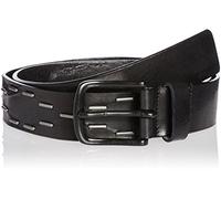 Diesel B-NIGHT Cinturón Belt Cuero genuino de los hombres Negro (Negro, 90 cm)