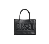 Diesel Bolso de mano negro para mujer con logotipo en relieve UNI, Negro , Borsa mini a mano 12x17,5x6 cm primavera estate