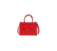 Diesel Bolso de mano rojo para mujer con logotipo en relieve UNI, rojo, Borsa mini a mano 12x17,5x6 cm primavera estate