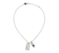 DIESEL Cadena negro / plata One Size negro / plata