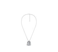 Diesel Collar unisex de acero inoxidable en tono plateado, DX1735040