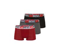 DIESEL Calzoncillo boxer 'Damien' gris oscuro / rojo fuego / negro / blanco L gris oscuro / rojo fuego / negro / blanco