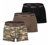 DIESEL Calzoncillo boxer marrón moteado / oliva / negro L marrón moteado / oliva / negro