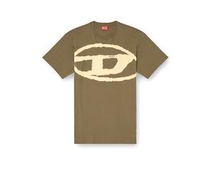 DIESEL Camiseta BLEACH oliva | XXL
