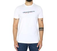 Diesel - Camiseta de cuello redondo - T-Diegor New Industries 100, Blanco, XL