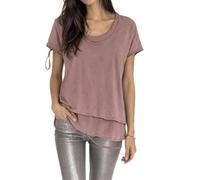 Diesel Camiseta de manga corta para mujer T-Emiko, rosa viejo, S