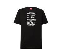 DIESEL Camiseta 'T-ADJUST-V9' negro / blanco M negro / blanco