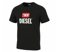 Diesel Camiseta T-Diego New D Logo Hombre Cuello Redondo Manga Corta XL Negra