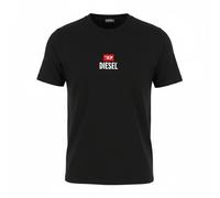 Diesel Camiseta T-Shirt D Logo Algodón Tricot Manga Corta Hombre XL Negra