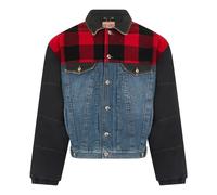 Diesel - Chaqueta acolchada con patrón de denim y tartán - Jackets - Hombre - Azul - M -