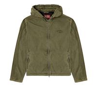 Diesel - Chaqueta con capucha y cremallera en popelina de algodón - Jackets - Hombre - Verde - S -