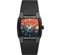 Diesel Cliffhanger Reloj para hombre, Movimiento de cuarzo a tres agujas con correa de silicona, acero inoxidable o piel, Negro y espectro, 36 mm