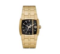 Diesel Cliffhanger Reloj para hombre, Movimiento de cuarzo a tres agujas con correa de silicona, acero inoxidable o piel, Tono dorado y negro, 36 mm