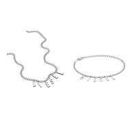 DIESEL Collana e Bracciale Uomo in Acciaio Steel, Acciaio Inossidabile Argento, Set