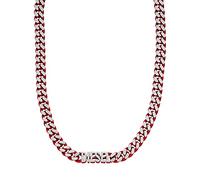 Diesel Collar de cadena para hombre en acero inoxidable bicolor con cierre de langosta