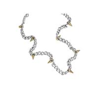 Diesel Collar Hombre, Collar Cadena Acero Inoxidable, Plata