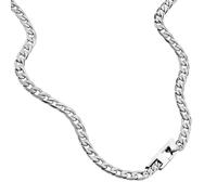 Diesel Collar de cadena para hombre en acero inoxidable con cierre de langosta, Paloma gris