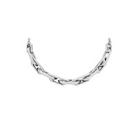 Diesel Collar de cadena para hombre en acero inoxidable con cierre de langosta, Arena plateada