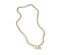 Diesel Collar de hombre de acero inoxidable con cierre basculante, Dorado claro