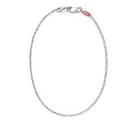 Diesel Collar para Hombre con Logotipo, DX1695040 | Acero inoxidable plateado
