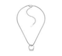 Diesel Collar unisex con logo D en acero inoxidable tono plateado, DX1672040