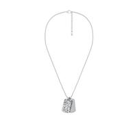 Diesel Collar unisex de acero inoxidable en tono plateado, DX1735040