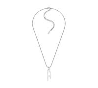 Diesel D Logo DX1624040 - Collar de acero inoxidable plateado para hombre