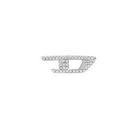 Diesel D Logo DX1630040 - Pendientes de acero inoxidable en tono plateado para hombre
