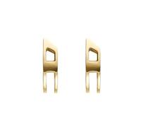 Diesel D Logo Pendiente unisex de metal en tono dorado, DX1671710
