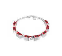 Diesel D Logo Pulsera unisex adulto de metal en tono plateado, DX1690040