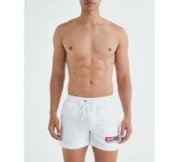 Diesel Diesel - Bañador de hombre con malla en el interior, bolsillo trasero y cintura con cordón ajustable. Blanco Talla S