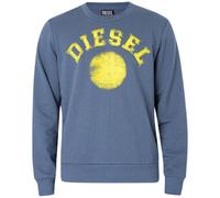Diesel Distressed Dot Logo Blue Sweatshirt