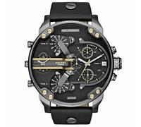 Diesel DZ7348 Mr. Daddy 2.0 Esfera Negra Reloj de Hombre de Piel Negra