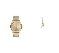 Diesel Hombre Rasp Dorado Acero Inoxidable Reloj y Pendientes, Set
