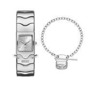 Diesel Hombre Reloj de Acero Inoxidable Plateado Closer y Pulsera, Set