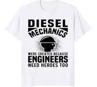 Diesel Mechanics were Created Because Engineers Need Heroes Too Custom Gift T-Shirt, Long Sleeve, Sweatshirt, Hoodies(Large)