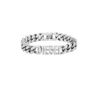 Diesel DX1389040 - Pulsera de eslabones de acero inoxidable, 185 mm x 5 mm H x 12 mm, acero inoxidable, no Gemstone, 185mm L x 5mm H x 12mm W, Acero inoxidable, No es una piedra preciosa