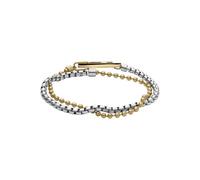 Diesel Pulsera unisex con logotipo D de acero inoxidable bicolor DX1570931, Eine Grösse, Acero inoxidable, No es una piedra preciosa