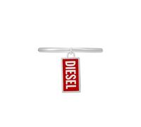 Diesel Metamorph Font DX16189315.5 - Anillo de acero inoxidable plateado para hombre
