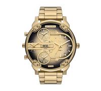 Diesel Mr. Daddy 2.0 - Reloj para Hombre con cronógrafo de Gran tamaño y Correa de Acero Inoxidable, Silicona o Piel, Oro Fino, 54MM, Mr. Daddy 2.0 y Mr. Daddy Slim