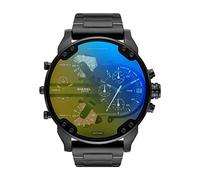Diesel Mr. Daddy Reloj para hombre, Movimiento multifunción de cuarzo con correa de acero inoxidable, 57 mm, Carbón y espectro