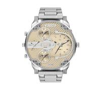 Diesel Mr. Daddy Slim Hombre Reloj de 54MM de Acero Inoxidable Tono Plateado, DZ7495