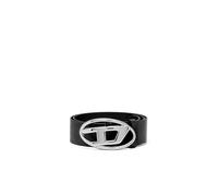 Diesel Oval D Logo B-1DR W Belt Cinturón, Black/Nickel, 75 Unisex Adultos