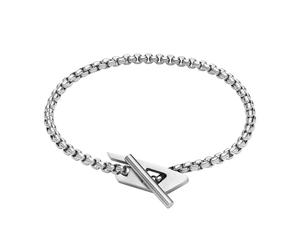 Diesel Pulsera de Cadena para Hombre de Acero Inoxidable, DX1476040, Plata Brillante