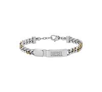 Diesel Pulsera de hombre de acero inoxidable en 2 tonos con cierre de mosquetón