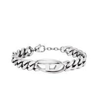 Diesel pulsera para Hombre, pulsera de Cadena de Acero Inoxidable, Longitud: 198mm+18mm, Ancho: 32mm, Altura: 15.5mm, DX1432040, Gris Pizarra Oscuro