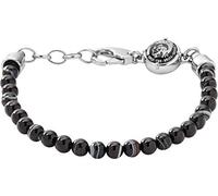Diesel Pulsera de hombre de cuentas semipreciosas con cierre de langosta