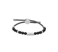 Diesel Pulsera de hombre de cuentas semipreciosas con cierre deslizante