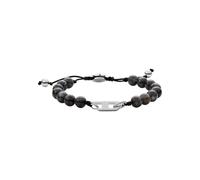 Diesel Pulsera de hombre de cuentas semipreciosas con cierre deslizante